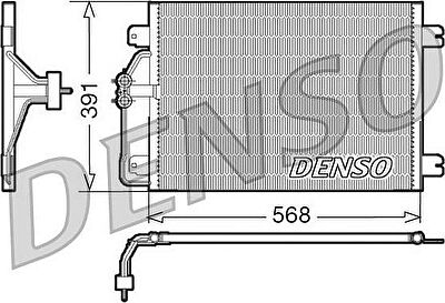 Denso DCN23010 конденсатор, кондиционер на RENAULT SCЙNIC I (JA0/1_)