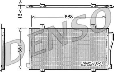 DENSO Радиатор кондиционера (конденсор) (DCN23017)