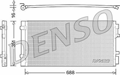 Denso DCN23034 конденсатор, кондиционер на RENAULT MEGANE III Наклонная задняя часть (BZ0_)