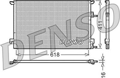 DENSO Радиатор кондиционера (конденсор) (DCN25001)