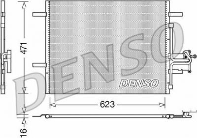 Denso DCN33010 конденсатор, кондиционер на VOLVO V60