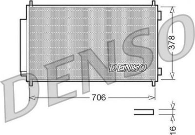 DENSO Конденсер Honda CR-V III 2.0/2.2/2.4 07-> (80110SWAA01, DCN40002)