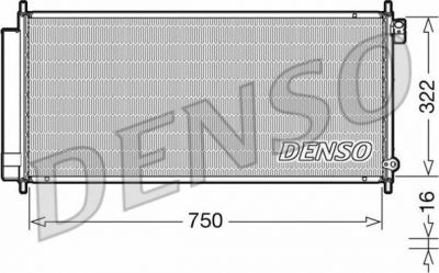 Denso DCN40017 конденсатор, кондиционер на HONDA JAZZ II (GD)