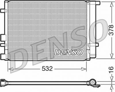 Denso DCN41005 конденсатор, кондиционер на HYUNDAI i20 (PB, PBT)