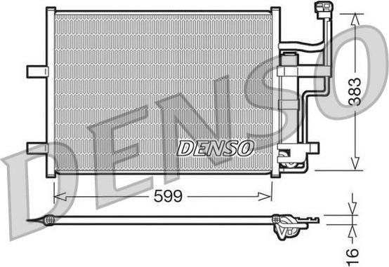 DENSO Радиатор кондиционера MAZDA 3,5 2003 (BPYK6148ZA, DCN44003)