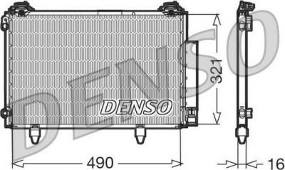 DENSO Радиатор кондиционера TOYOTA Yaris 1,0-1,5L 00- (8846052020, DCN50002)