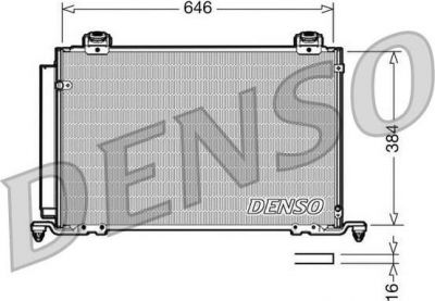 Denso DCN50027 конденсатор, кондиционер на TOYOTA AVENSIS (T25_)