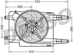 Denso DER01017 вентилятор, охлаждение двигателя на ALFA ROMEO 164 (164)