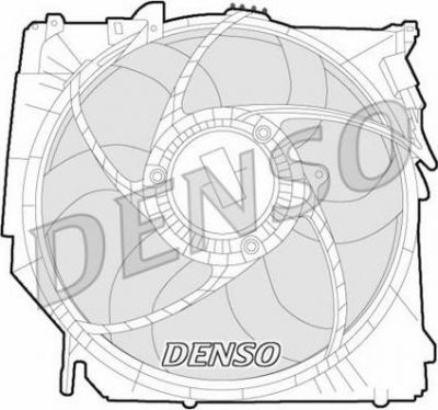 DENSO Вентиляторы охлаждения двигателя X3 (E83) 2.0-3.0 (17113452509, DER05005)
