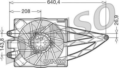 Denso DER09019 вентилятор, охлаждение двигателя на FIAT PANDA (169)