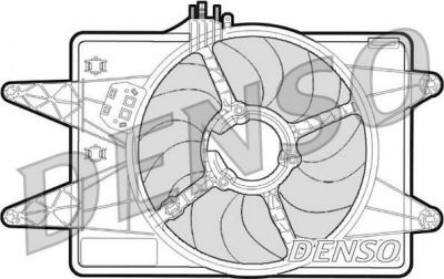Denso DER09024 вентилятор, охлаждение двигателя на FIAT DOBLO Cargo (223)