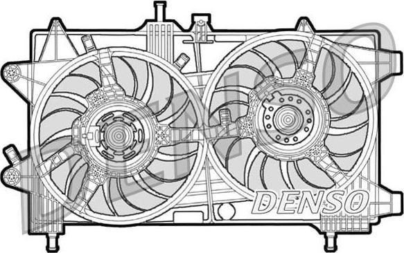 Denso DER09043 вентилятор, охлаждение двигателя на FIAT PUNTO (188)