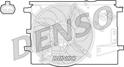 Denso DER09053 вентилятор, охлаждение двигателя на FIAT GRANDE PUNTO (199)