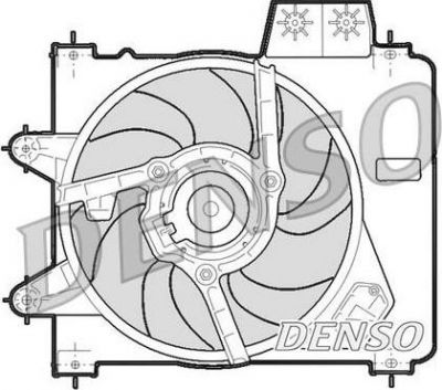 Denso DER09244 вентилятор, охлаждение двигателя на FIAT PUNTO (176)