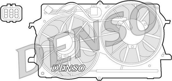 Denso DER10007 вентилятор, охлаждение двигателя на FORD FOCUS (DAW, DBW)