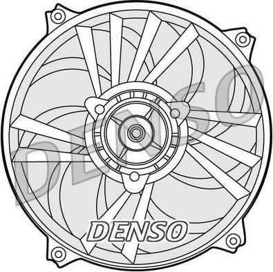 DENSO Вентилятор охлаждения двигателя PSA 406, 607 (1250F8, DER21013)