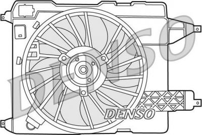 DENSO Вентиляторы охлаждения двигателя Renault Megane II 03 (7701054967, DER23002)