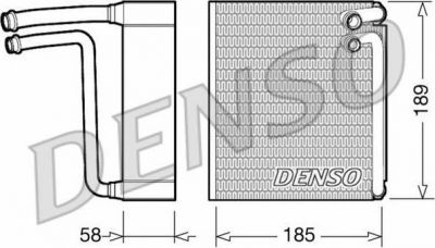 Denso DEV09025 испаритель, кондиционер на FIAT PANDA (169)