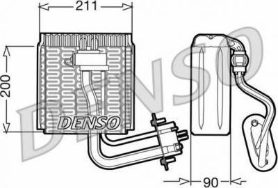 Denso DEV12002 испаритель, кондиционер на IVECO DAILY III фургон/универсал