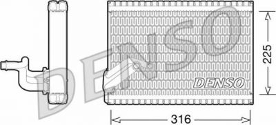 Denso DEV21003 испаритель, кондиционер на PEUGEOT PARTNER фургон