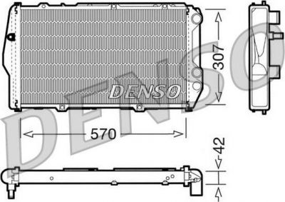 Denso DRM02001 радиатор, охлаждение двигателя на AUDI 100 (44, 44Q, C3)