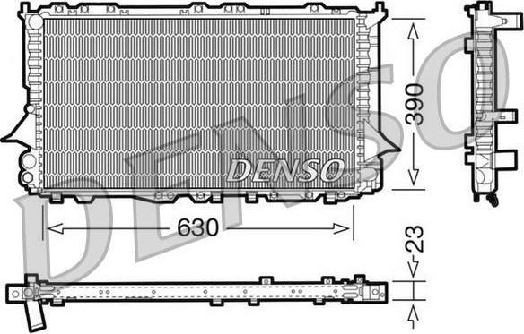 Denso DRM02002 радиатор, охлаждение двигателя на AUDI 100 (4A, C4)