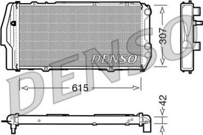 Denso DRM02003 радиатор, охлаждение двигателя на AUDI 100 Avant (44, 44Q, C3)