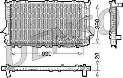 Denso DRM02006 радиатор, охлаждение двигателя на AUDI 100 (4A, C4)