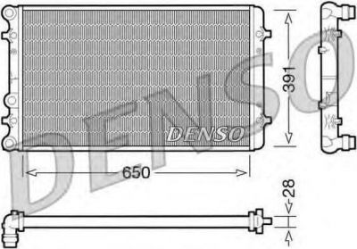 DENSO Радиатор основной VAG+Octavia 1.6L 00->/AC-/1.8T 98-> (DRM02007)