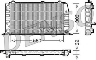 Denso DRM02010 радиатор, охлаждение двигателя на AUDI 80 (81, 85, B2)