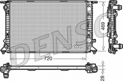 Denso DRM02022 радиатор, охлаждение двигателя на AUDI A4 Allroad (8KH, B8)