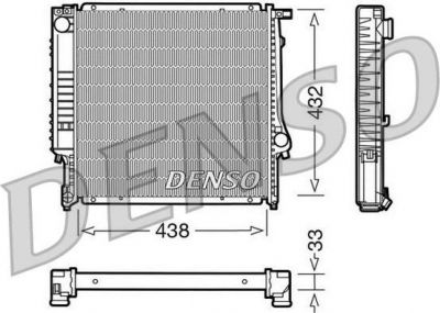 Denso DRM05022 радиатор, охлаждение двигателя на 3 кабрио (E30)