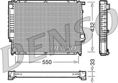 Denso DRM05023 радиатор, охлаждение двигателя на 3 кабрио (E30)