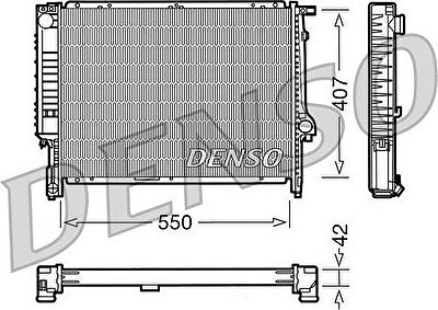 Denso DRM05039 радиатор, охлаждение двигателя на 3 (E36)