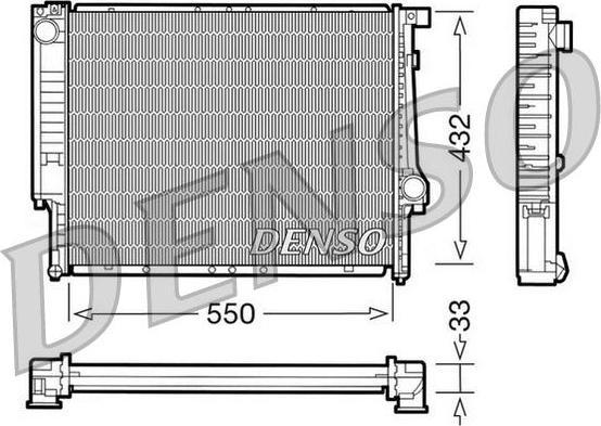 Denso DRM05041 радиатор, охлаждение двигателя на 3 (E36)