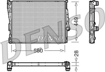 Denso DRM05069 радиатор, охлаждение двигателя на Z4 (E85)