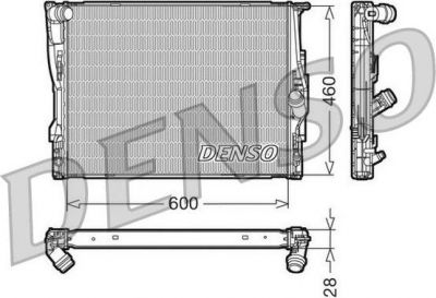 DENSO Радиатор охлаждения E87/E90 1.6-3.0 04- (17117553111, DRM05110)