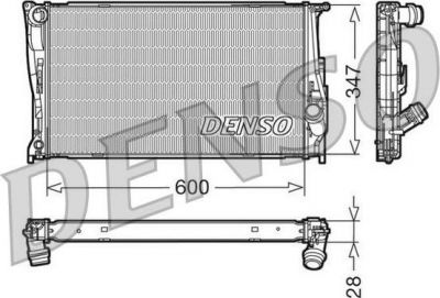 DENSO Радиатор охлаждения E87/E90 1.6-3.0 04- (17117788903, DRM05111)