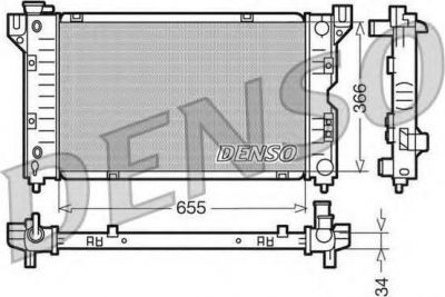 DENSO DRM06010 Радиатор охлаждения двигателя (DRM06010)