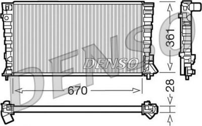 DENSO Радиатор охлаждения CITROEN Xsara / Berlingo / ZX PEUGEOT 306 II / Partner (1331ZT, DRM07020)