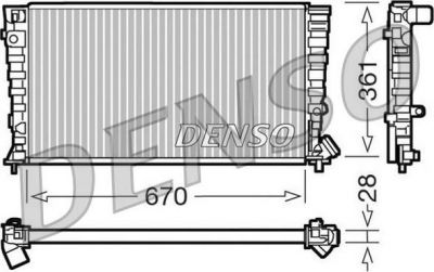 DENSO Радиатор охлаждения CITROEN Xsara / Berlingo / ZX PEUGEOT 306 II / Partner (1331W3, DRM07030)