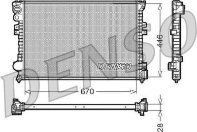 Denso DRM07050 радиатор, охлаждение двигателя на FIAT SCUDO фургон (220L)