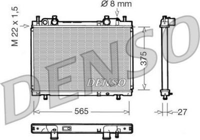 Denso DRM09026 радиатор, охлаждение двигателя на FIAT MAREA Weekend (185)