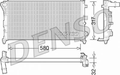 Denso DRM09089 радиатор, охлаждение двигателя на FIAT PANDA (169)