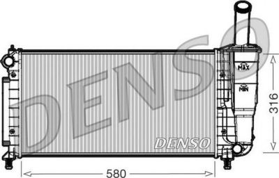 Denso DRM09105 радиатор, охлаждение двигателя на FIAT PUNTO (188)