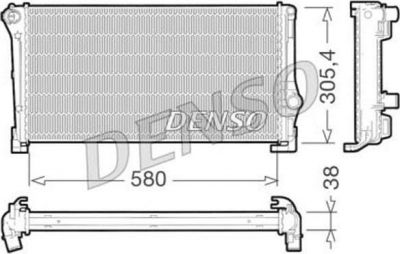 Denso DRM09107 радиатор, охлаждение двигателя на FIAT PUNTO (188)