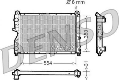 Denso DRM09130 радиатор, охлаждение двигателя на FIAT TEMPRA S.W. (159)