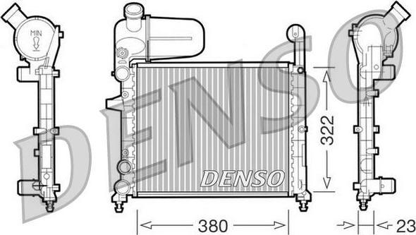 Denso DRM09134 радиатор, охлаждение двигателя на FIAT TEMPRA (159)