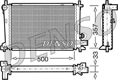 Denso DRM10039 радиатор, охлаждение двигателя на FORD FIESTA фургон (FVD)