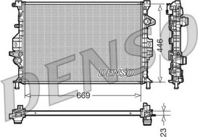 Denso DRM10077 радиатор, охлаждение двигателя на FORD MONDEO IV седан (BA7)